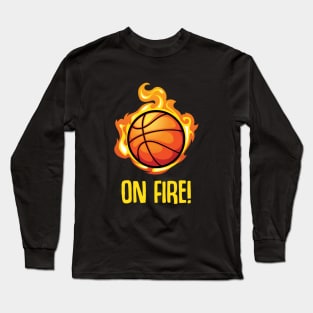 Basketball fire ball Long Sleeve T-Shirt